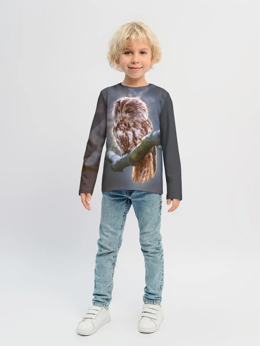 Детский лонгслив / Сова