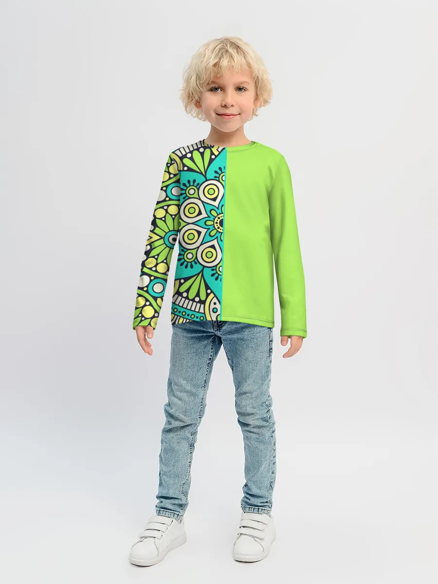 Детский лонгслив / Медитация с мандалой