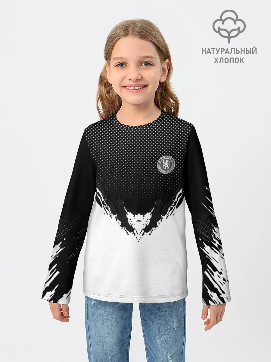 Детский лонгслив / Chelsea black 2018