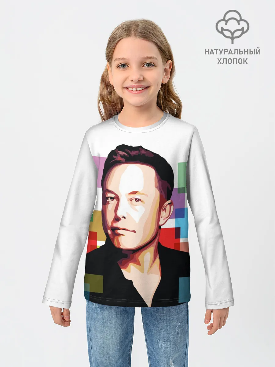 Детский лонгслив / Илон Маск