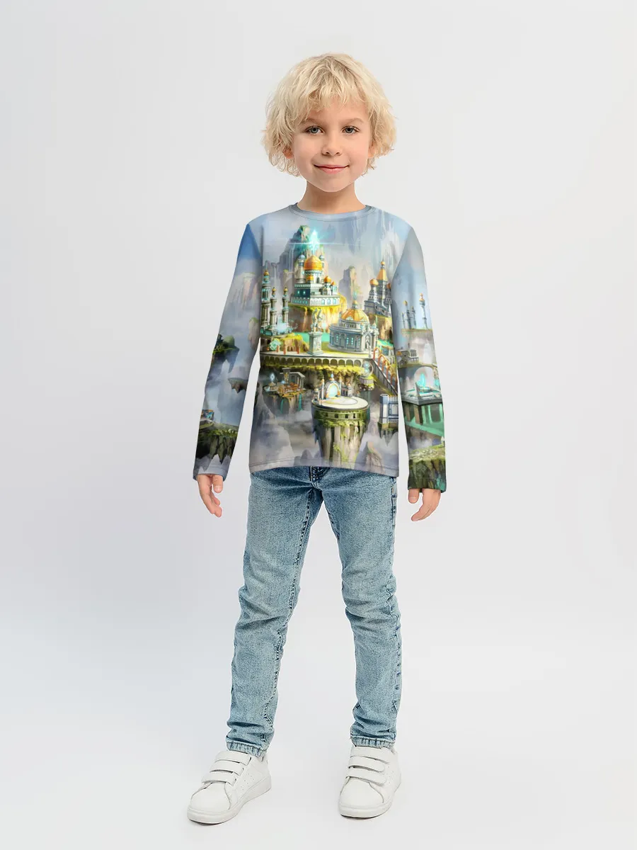 Детский лонгслив / Город в небе