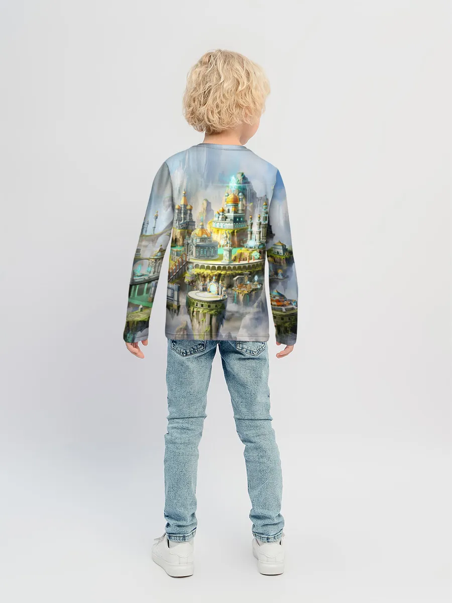 Детский лонгслив / Город в небе