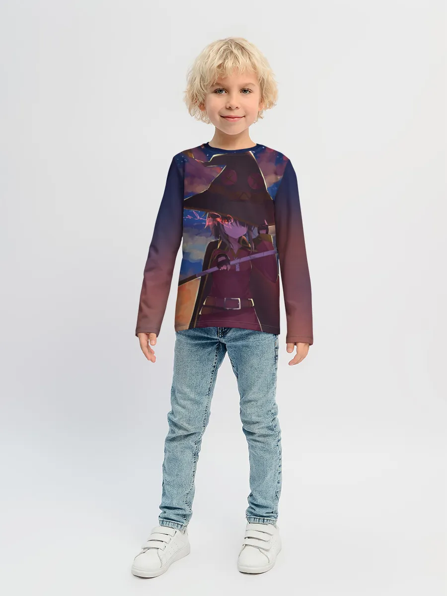 Детский лонгслив / Konosuba с посохом