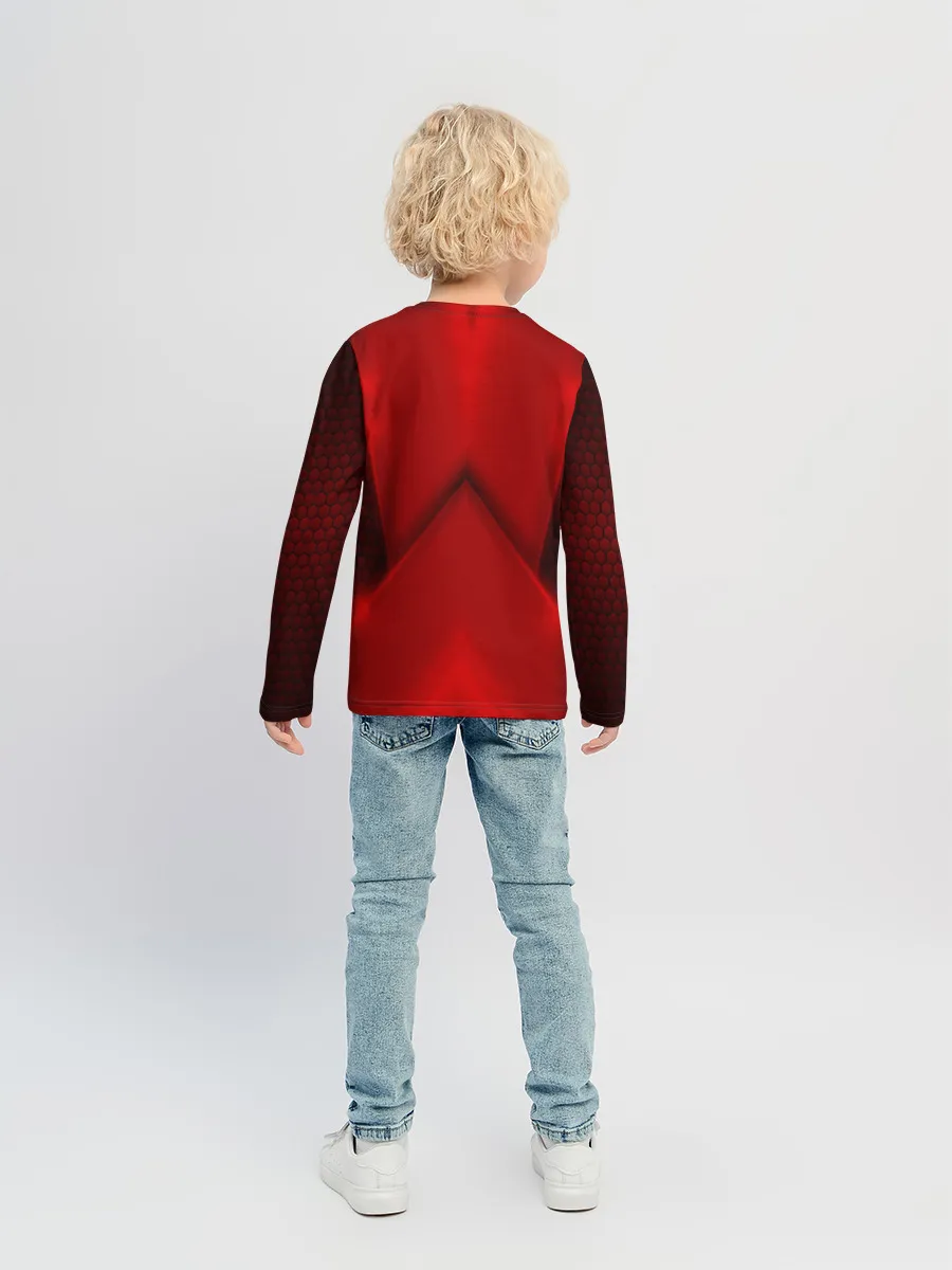 Детский лонгслив / Hyundai car sport RED