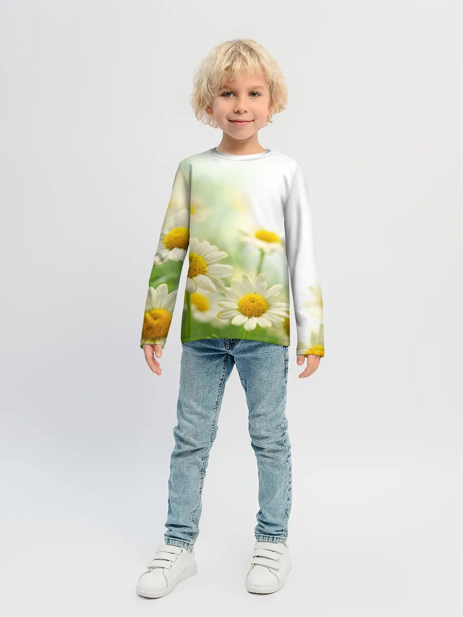 Детский лонгслив / Полевые ромашки