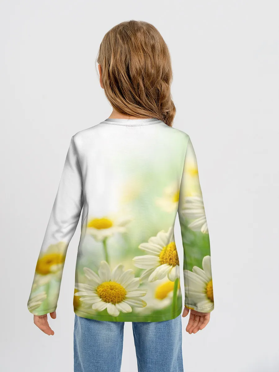 Детский лонгслив / Полевые ромашки