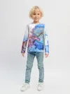 Детский лонгслив / Акварельные разводы