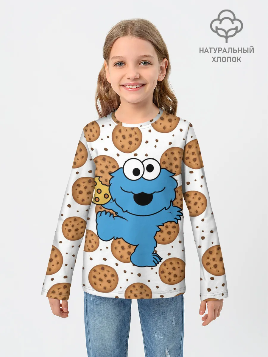 Детский лонгслив / Cookie monster