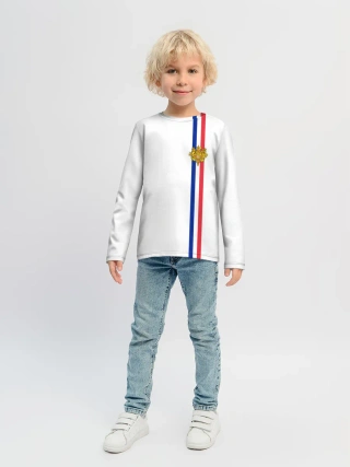 Детский лонгслив / Франция, лента с гербом