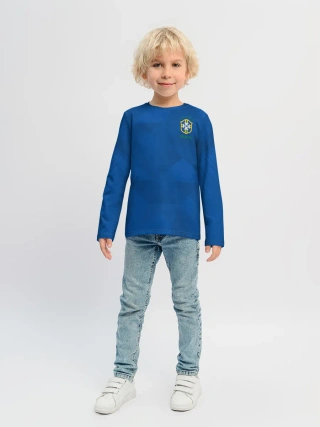 Детский лонгслив / Бразилия 2018 гостевая