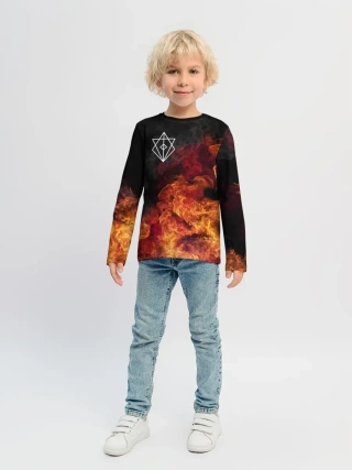 Детский лонгслив / В огне