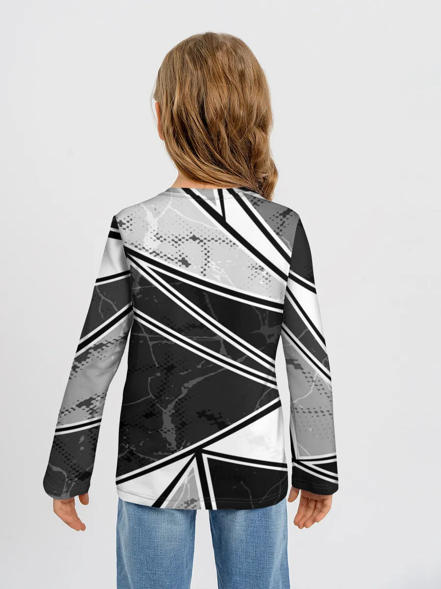 Детский лонгслив / Спортивная геометрия