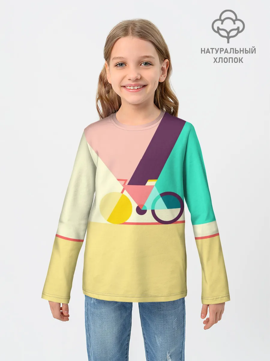 Детский лонгслив / Велосипед