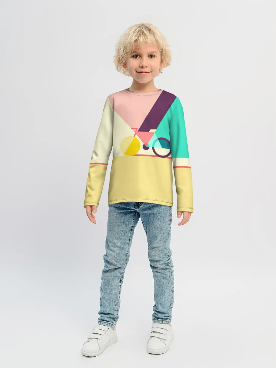 Детский лонгслив / Велосипед