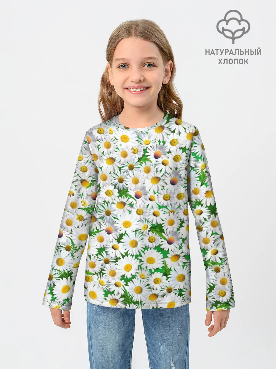 Детский лонгслив / Ромашки