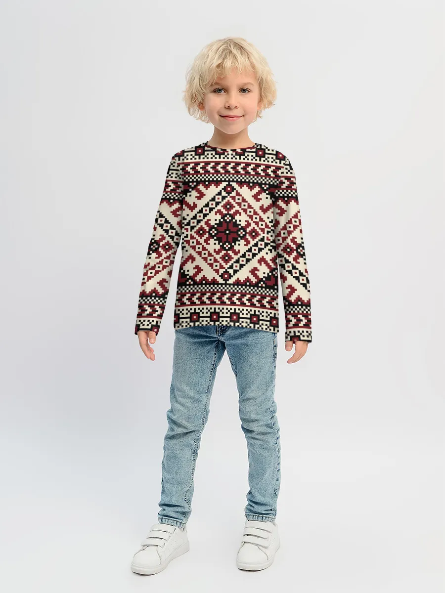 Детский лонгслив / СЛАВЯНСКИЙ ОРНАМЕНТ | РУСЬ