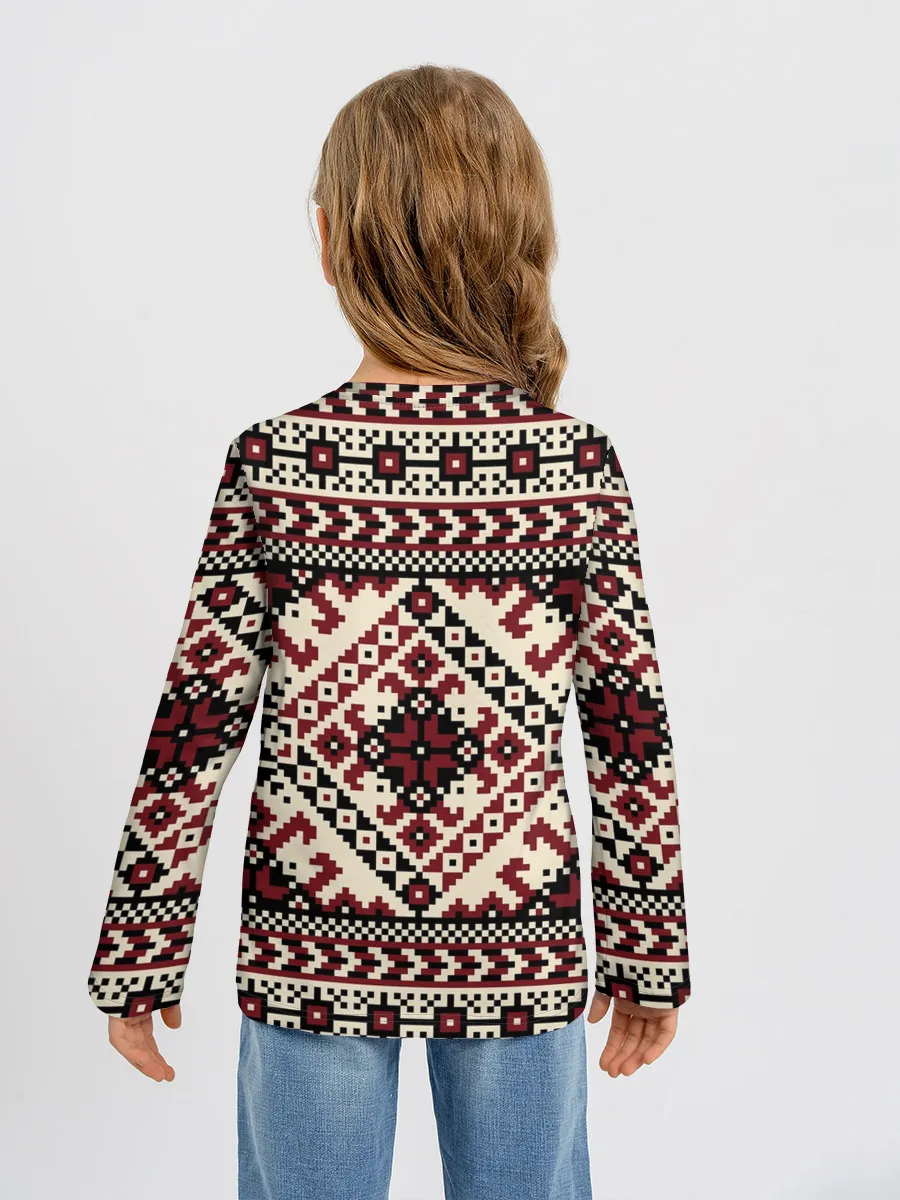 Детский лонгслив / СЛАВЯНСКИЙ ОРНАМЕНТ | РУСЬ