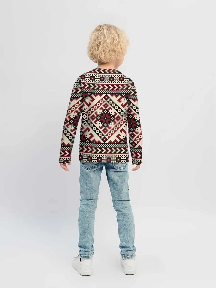 Детский лонгслив / СЛАВЯНСКИЙ ОРНАМЕНТ | РУСЬ