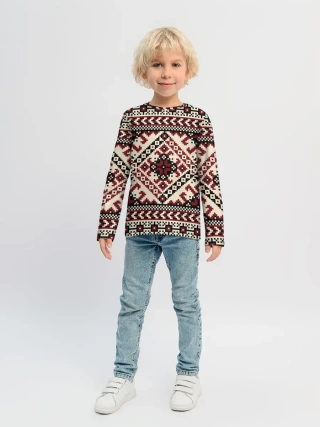 Детский лонгслив / СЛАВЯНСКИЙ ОРНАМЕНТ | РУСЬ