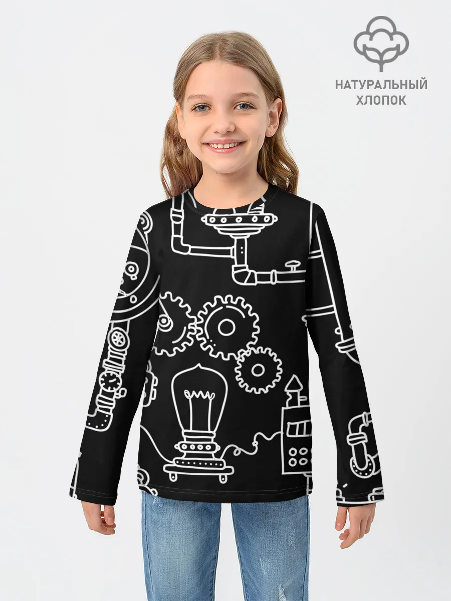 Детский лонгслив / Стиль стимпанк
