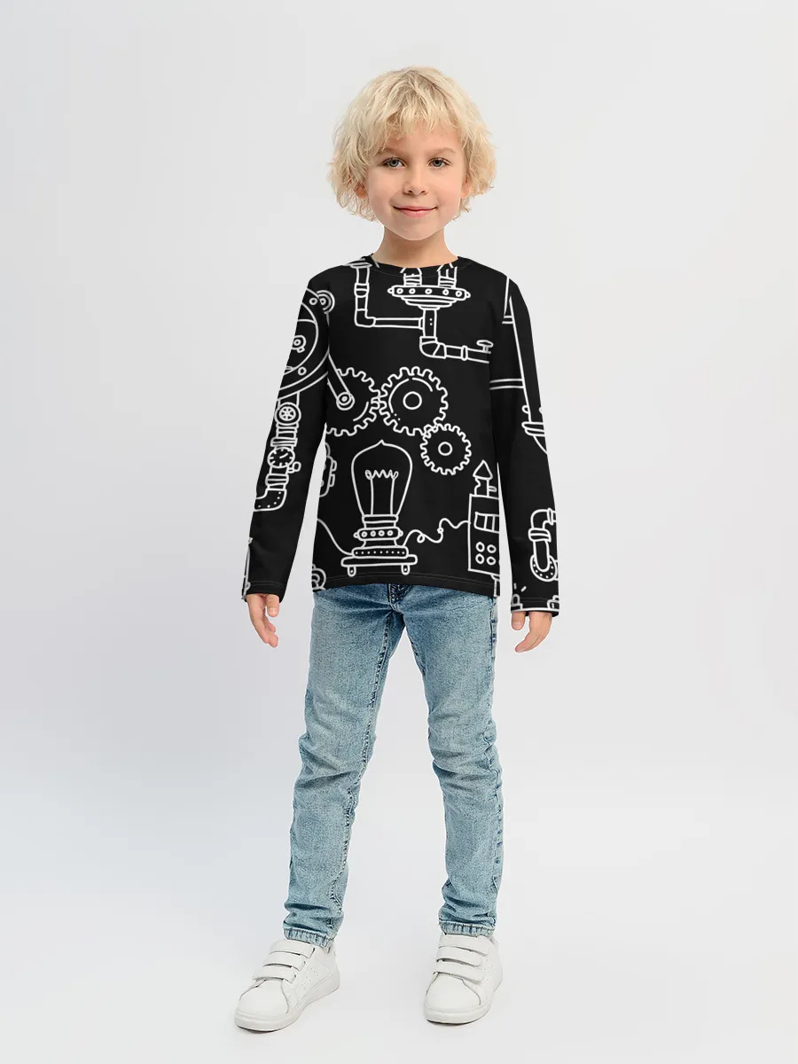 Детский лонгслив / Стиль стимпанк