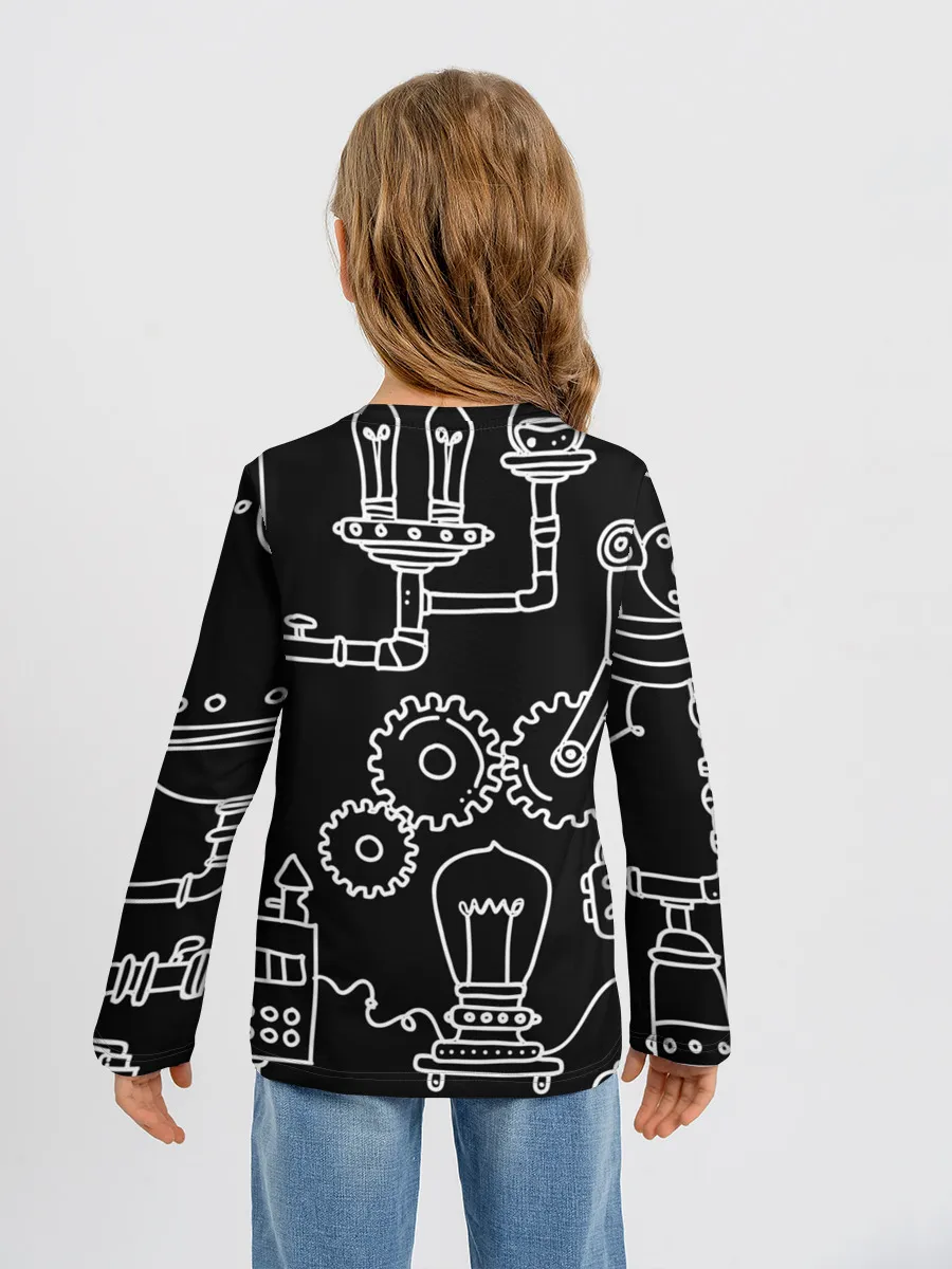 Детский лонгслив / Стиль стимпанк