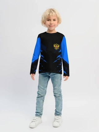 Детский лонгслив / Russia-sport collection BLUE