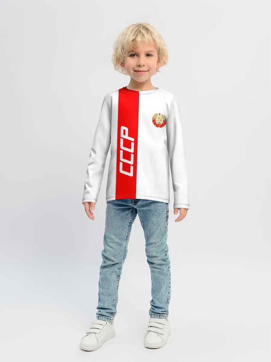 Детский лонгслив / СССР-white collection