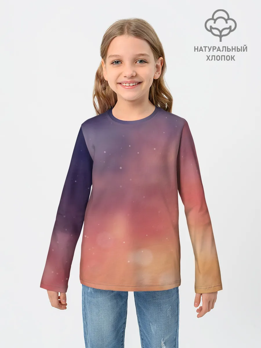 Детский лонгслив / Абстракция Градиент Текстура