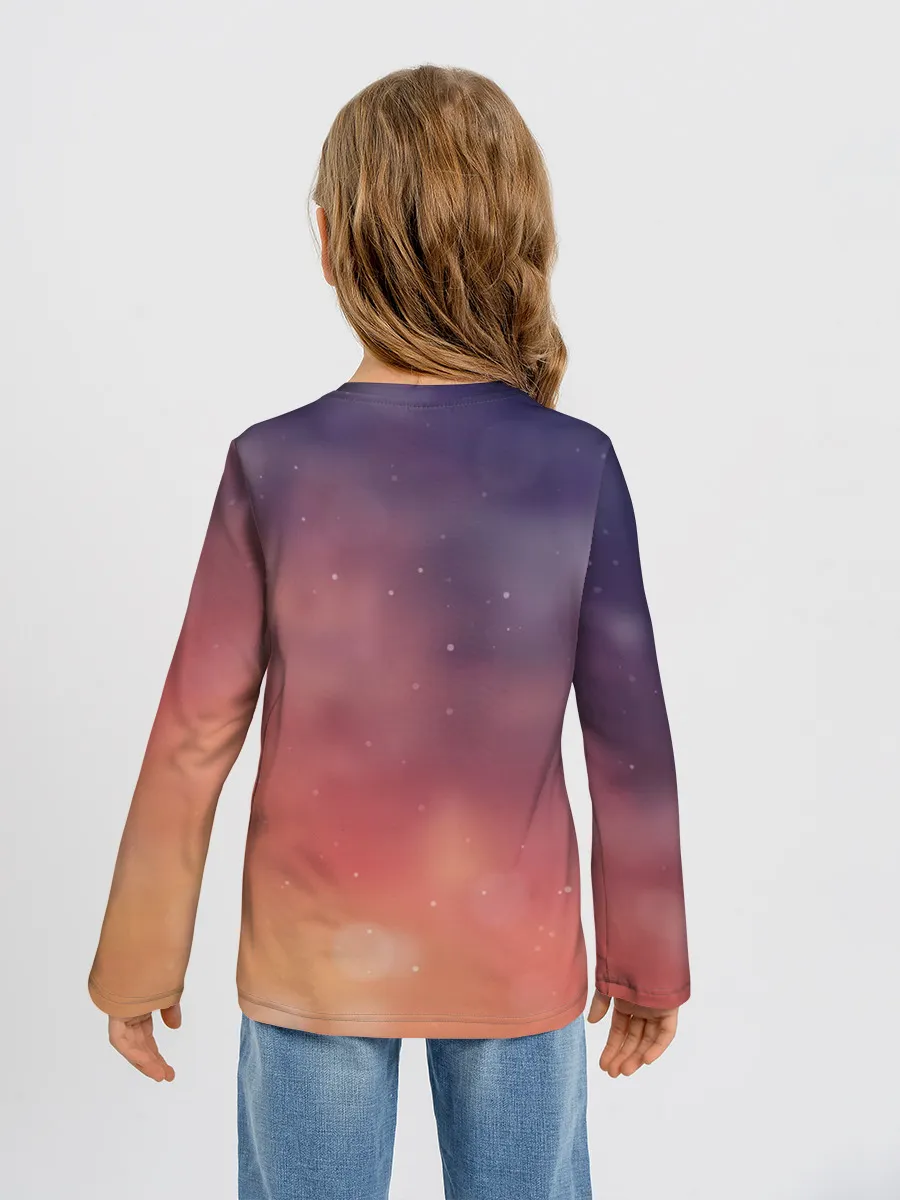 Детский лонгслив / Абстракция Градиент Текстура
