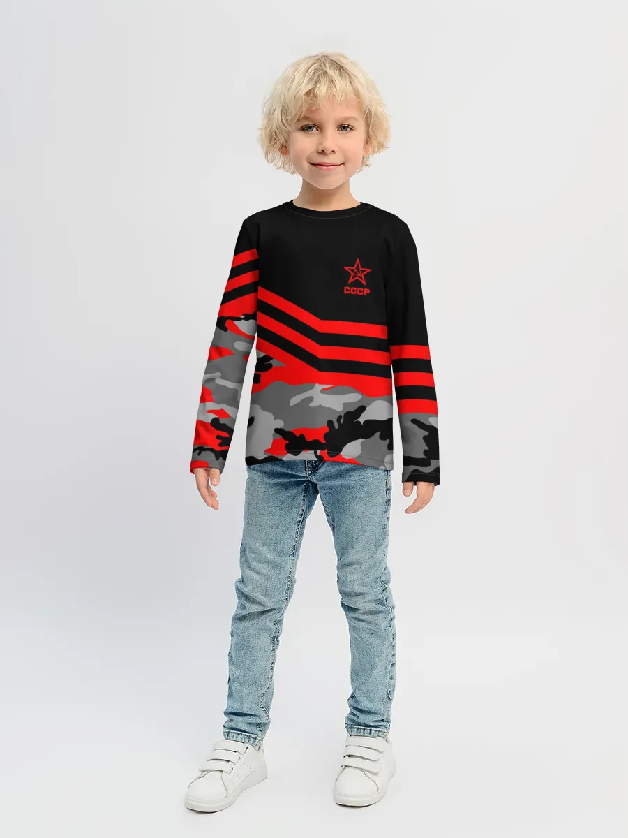 Детский лонгслив / Камуфляж СССР