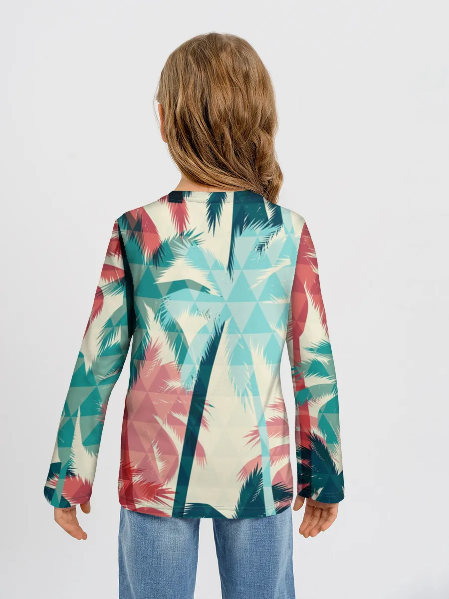 Детский лонгслив / Абстракция Пальмы Текстура