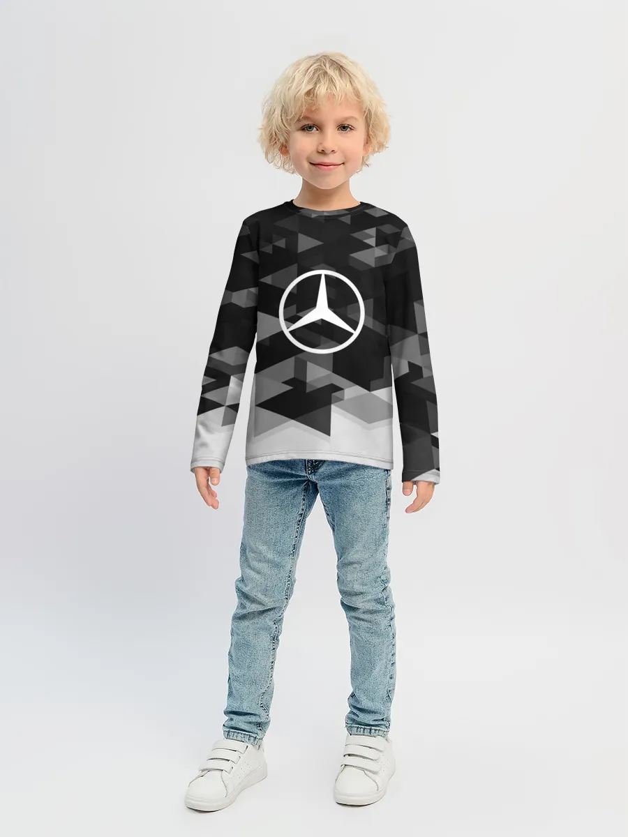 Детский лонгслив / Mercedes sport geometry