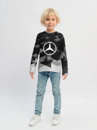 Детский лонгслив / Mercedes sport geometry