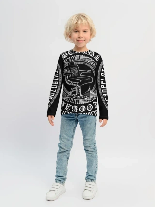 Детский лонгслив / Барбер Каллиграфия