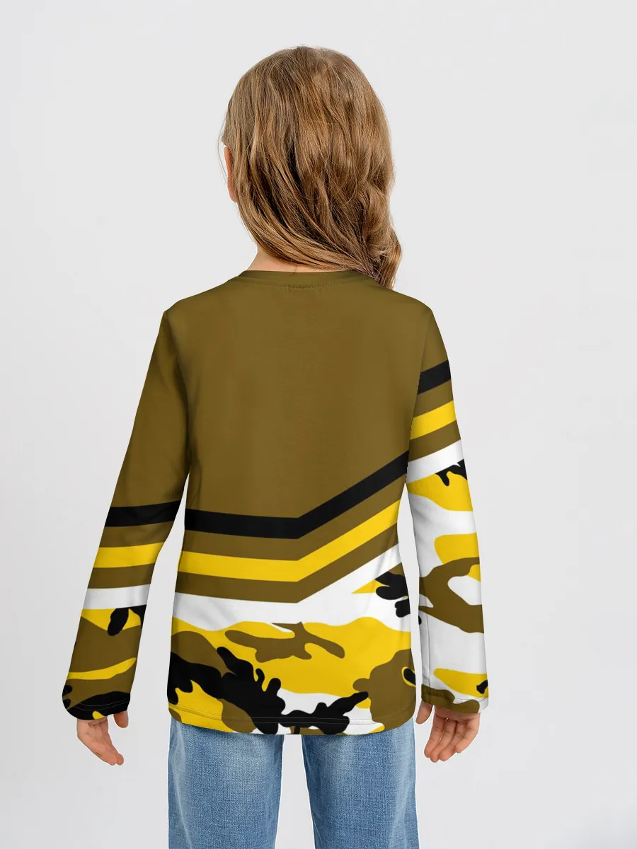 Детский лонгслив / Камуфляж Российская Империя