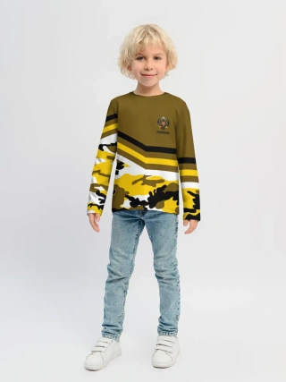 Детский лонгслив / Камуфляж Российская Империя