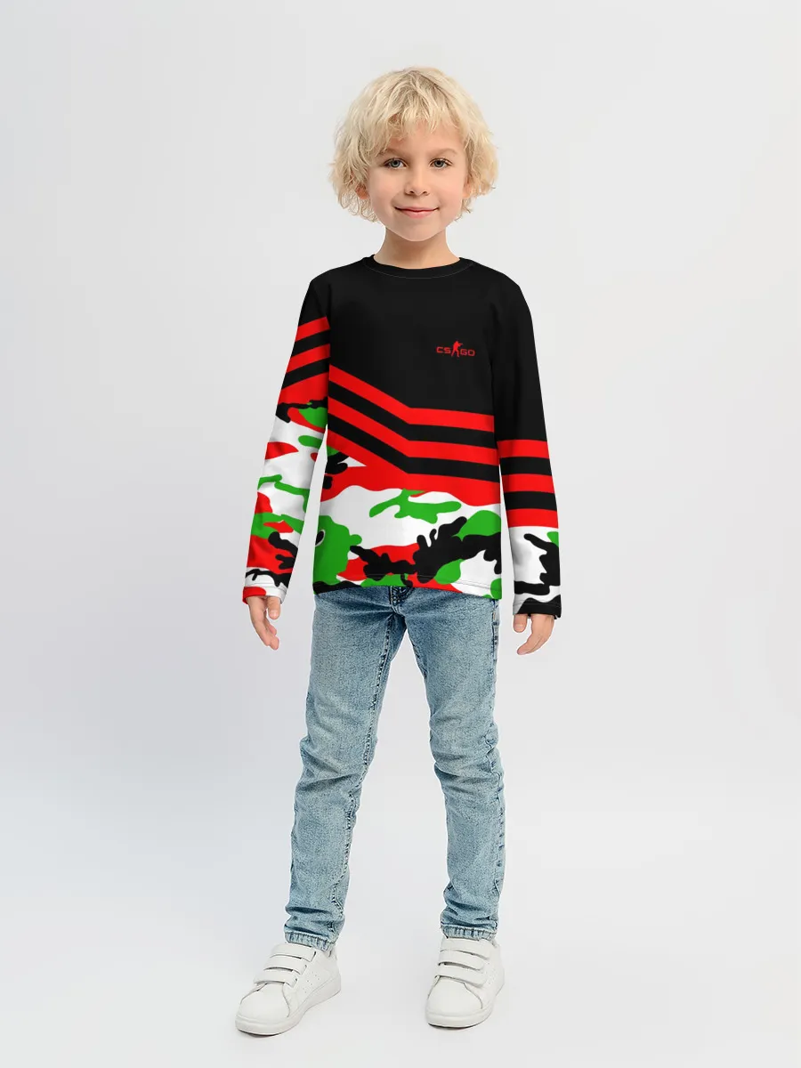Детский лонгслив / Камуфляж CS:GO
