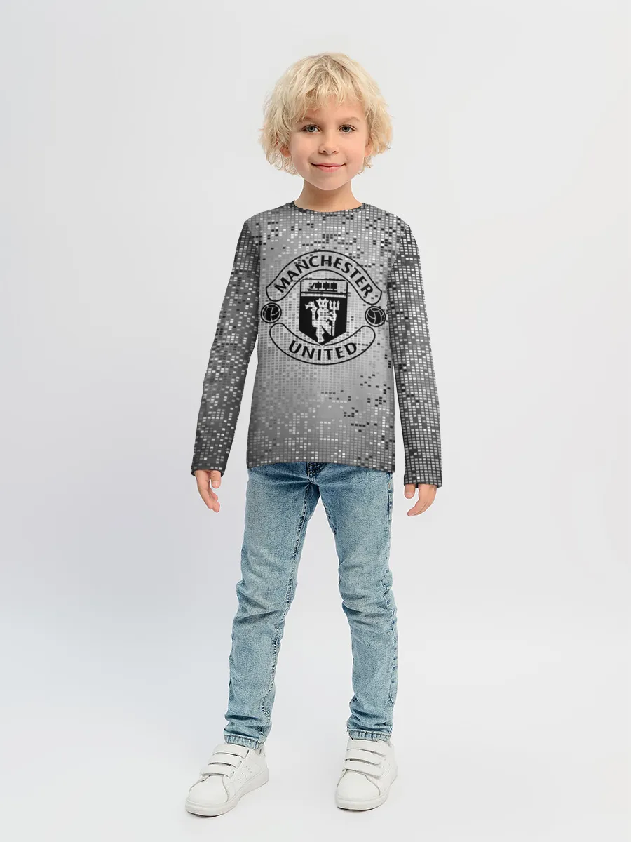 Детский лонгслив / Манчестер Юнайтед Pixels