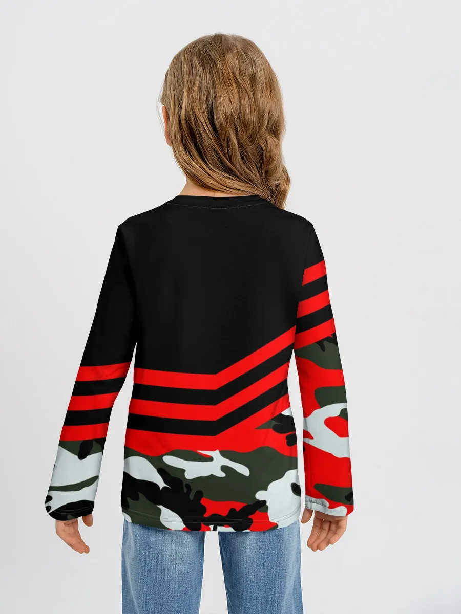 Детский лонгслив / Камуфляж Полиция