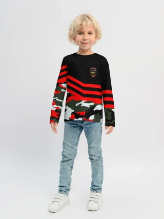 Детский лонгслив / Камуфляж Полиция