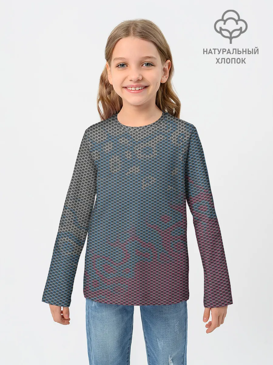 Детский лонгслив / Hexagon Триколор