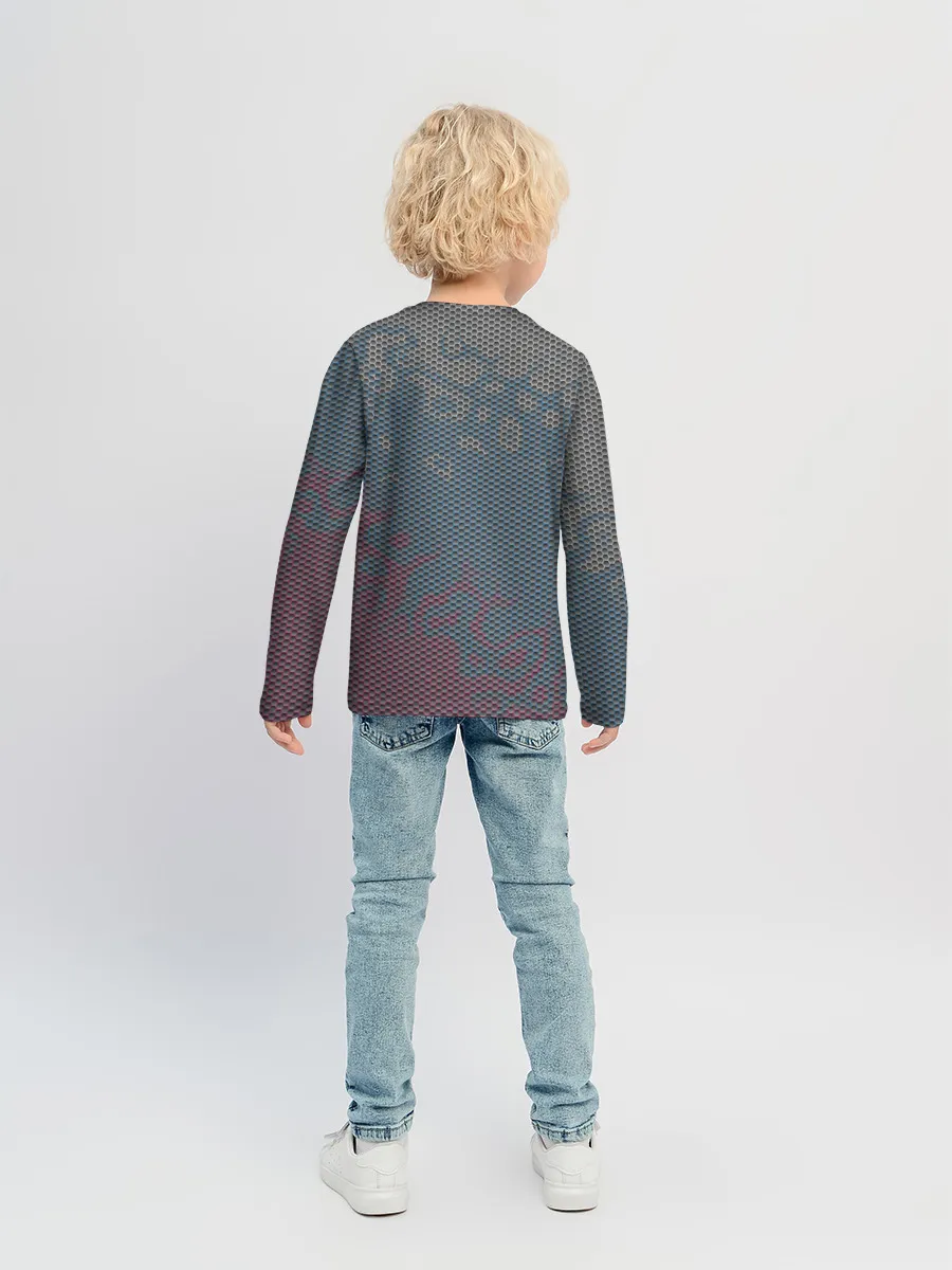 Детский лонгслив / Hexagon Триколор