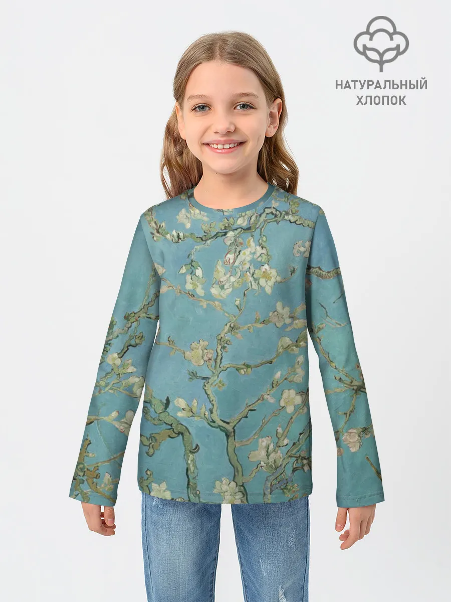 Детский лонгслив / Ван Гог Цветущие ветки миндаля