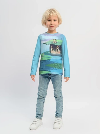 Детский лонгслив / Тсую Асуи прячется под водой