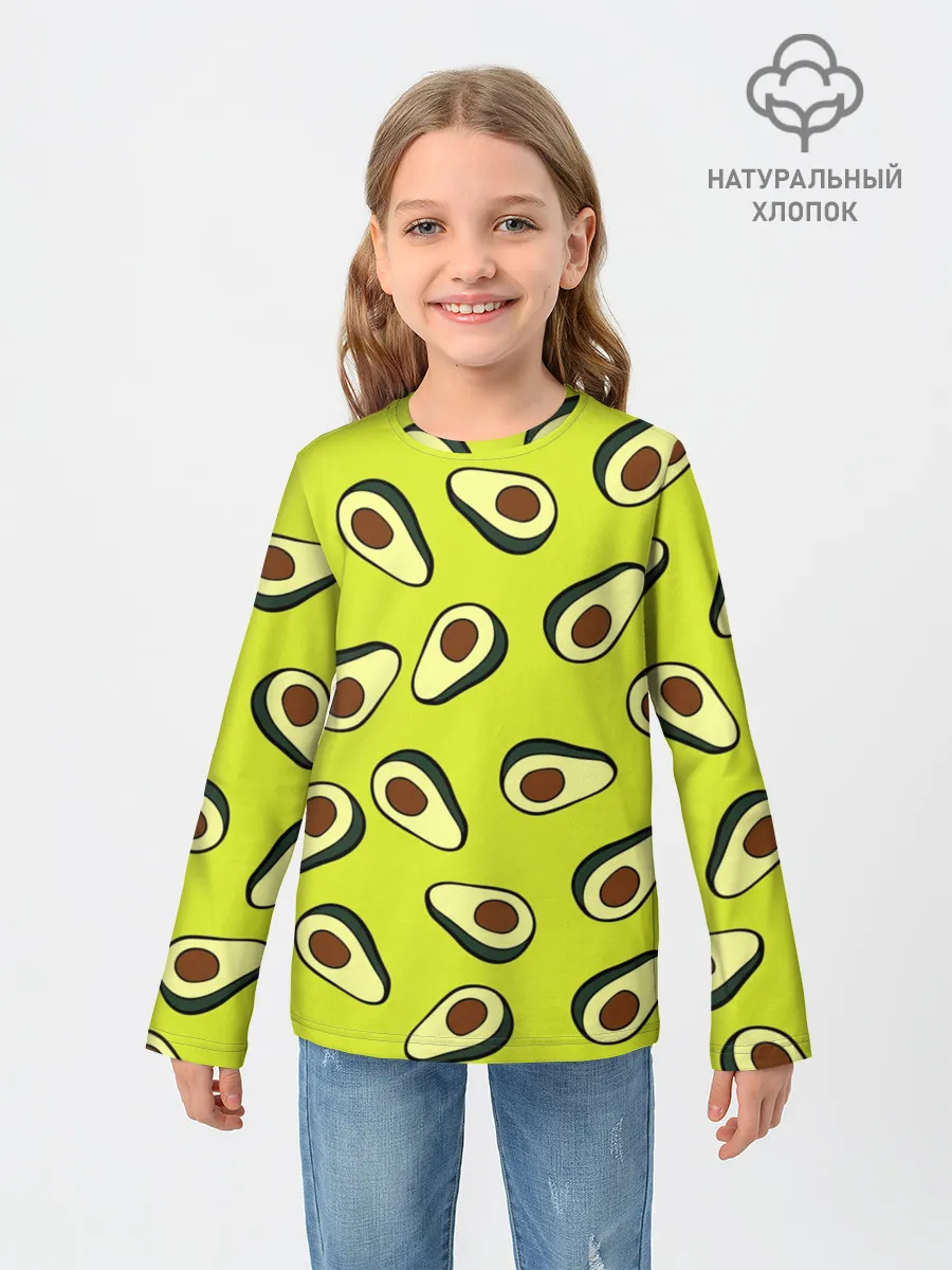 Детский лонгслив / Авокадо