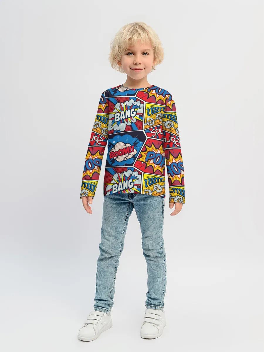 Детский лонгслив / Pop art pattern