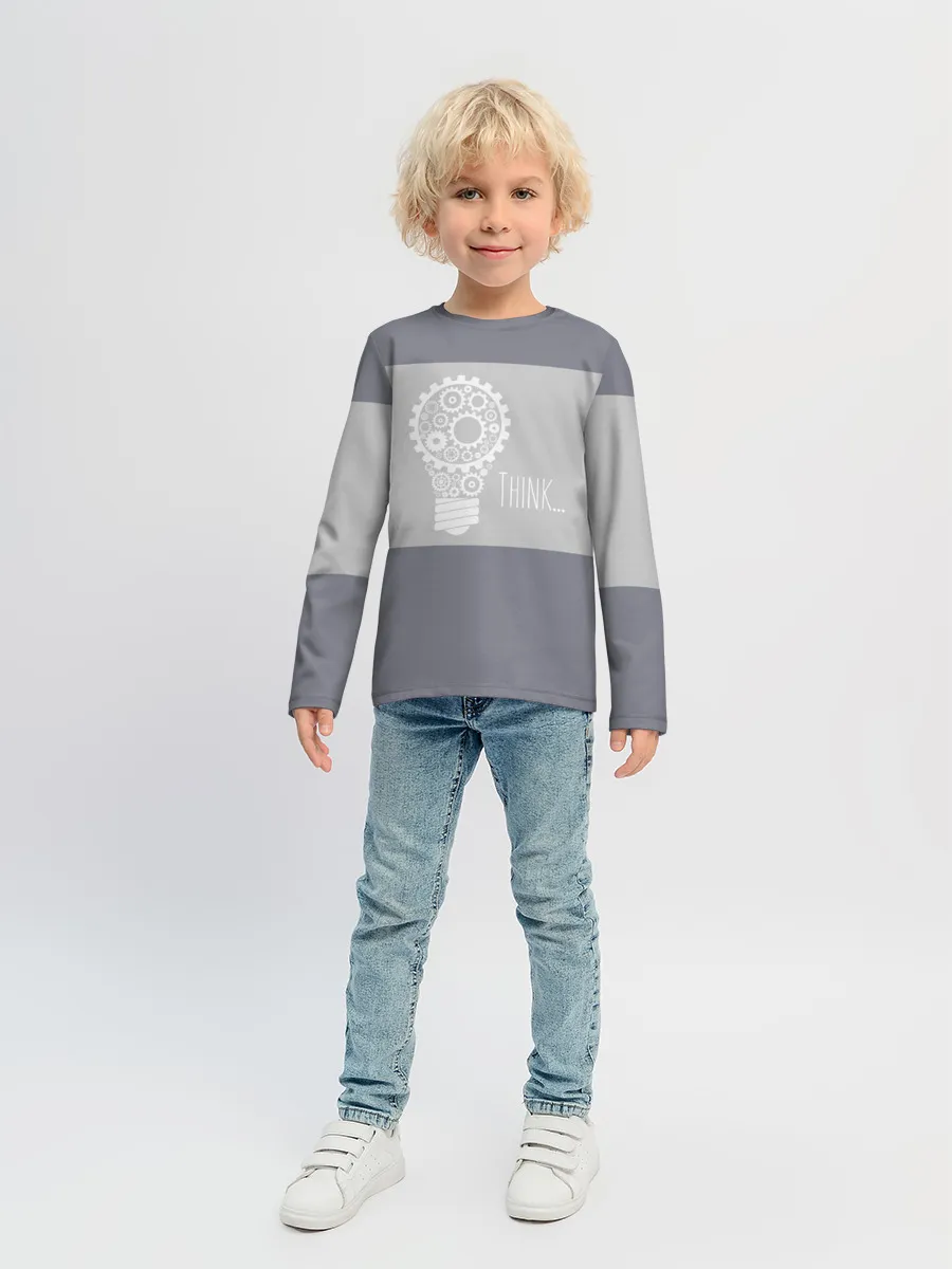 Детский лонгслив / Think