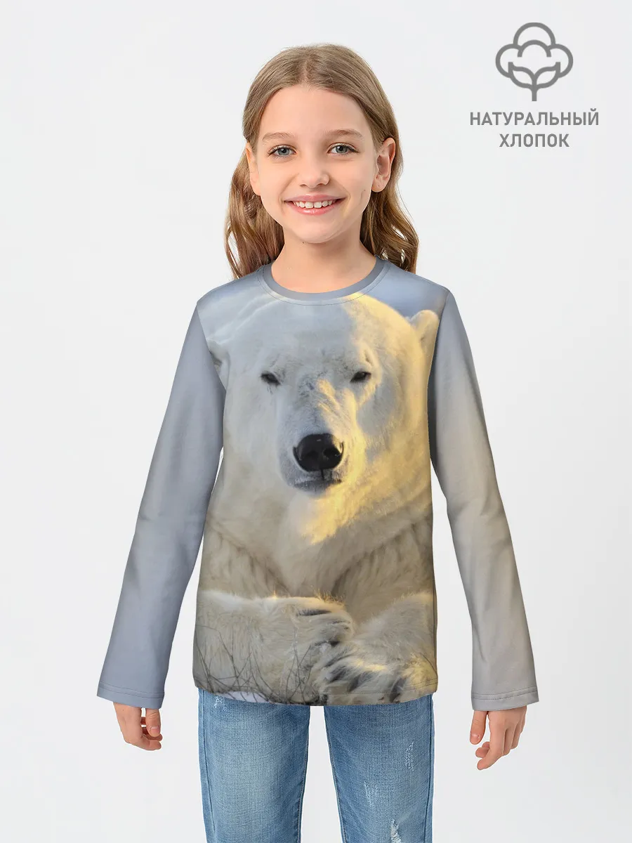 Детский лонгслив / Медведь