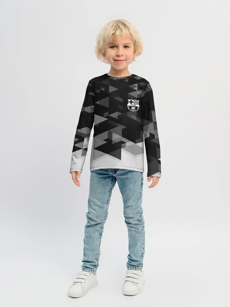 Детский лонгслив / Barcelona Geometry Sport